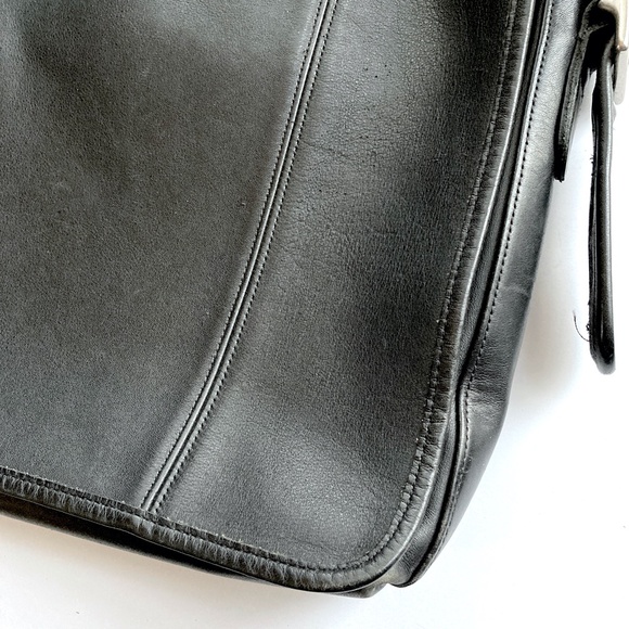 Coach Bags Coach Black Leather Messenger Bag Vintage Poshmark